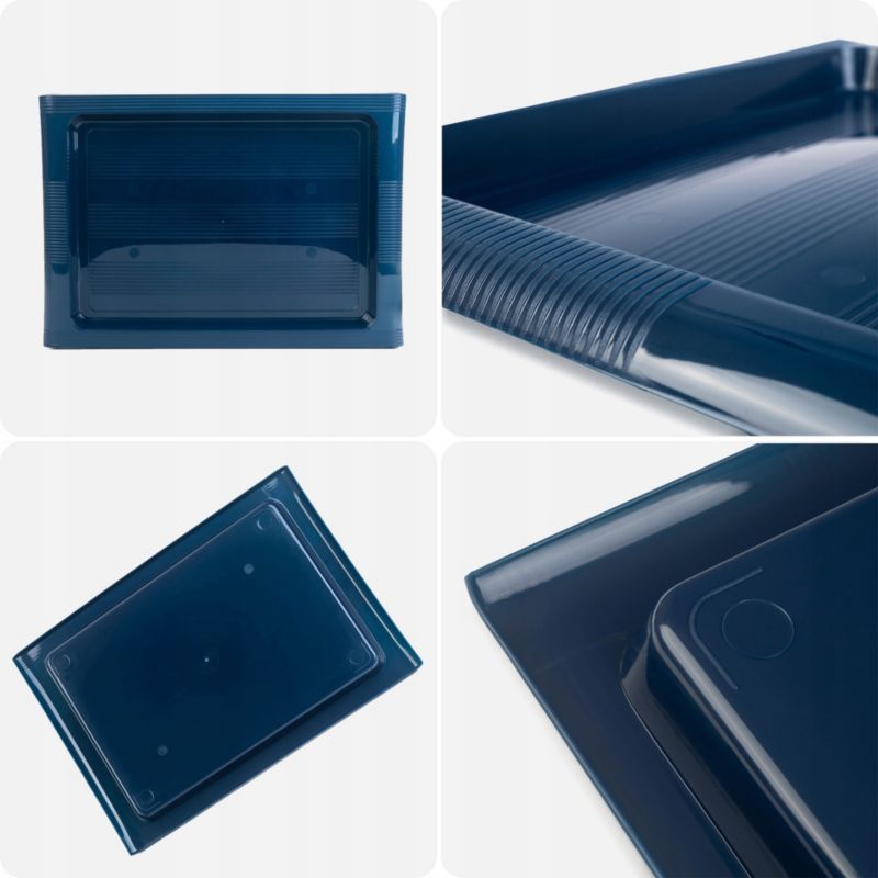 Tacka KADAX Kuchenna Taca Plastikowa Kelnerska Barowa Duża Granat 40x28cm 1szt.