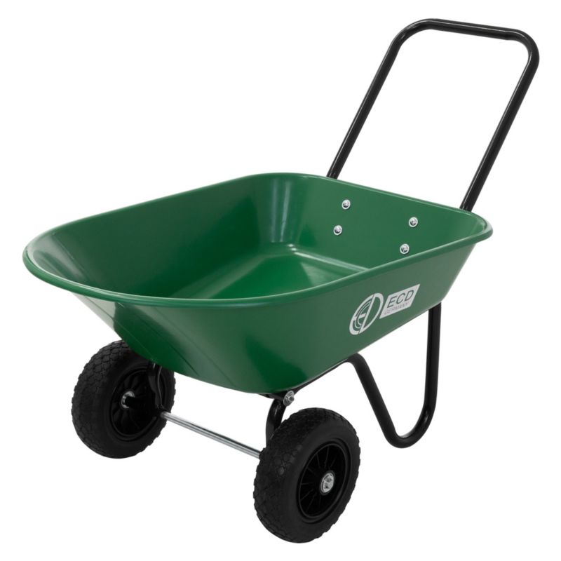 Taczka ogrodowa koleba ECD Germany wózek transportowy 78l z funkcją przechylania rama stalowa wanna PP koła PU udźwig 100kg 1 szt