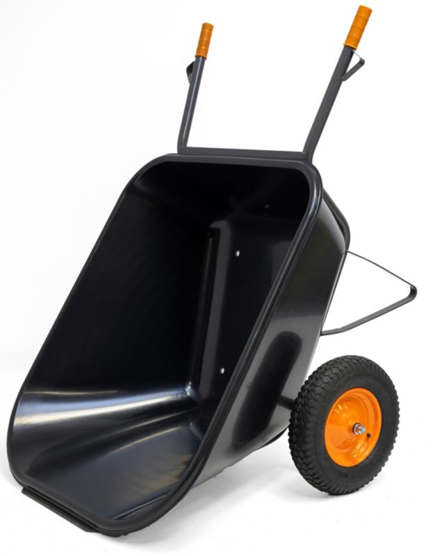Taczka wózek ogrodowy paszowy dwukołowy spawany SKIVA 290L / 300 kg - 1szt.