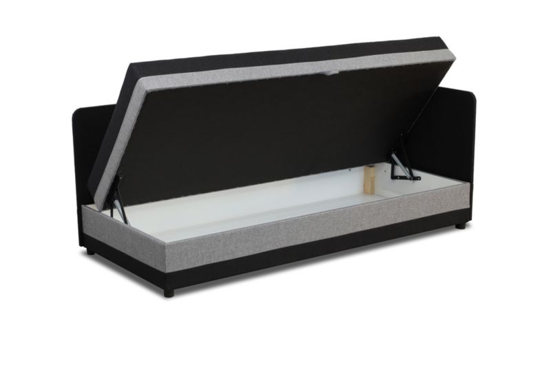 Tapczan jednoosobowy Bonni Hirek 80x180 Czarno/Szary 1 szt.