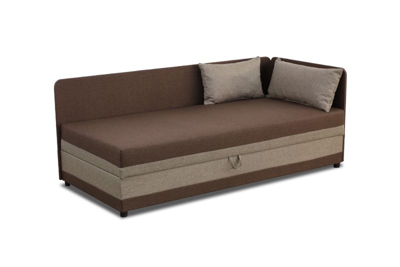 Tapczan jednoosobowy Bonni Hirek 90x200 Brązowo/Beżowy 1 szt.