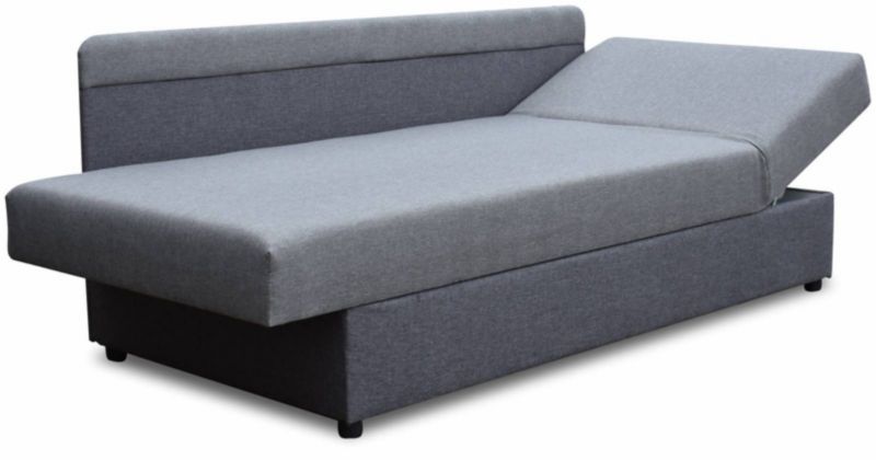 Tapczan tapicerowany z pojemnikiem 80x200 Bonni Dawid Szare 1 szt.