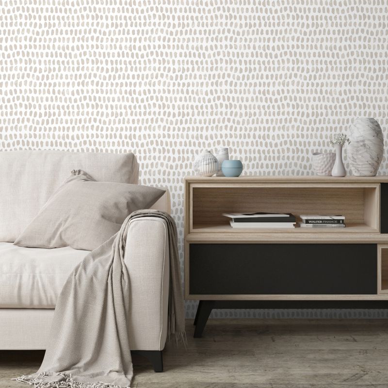 Tapeta easy roll Ascott Dots beżowa