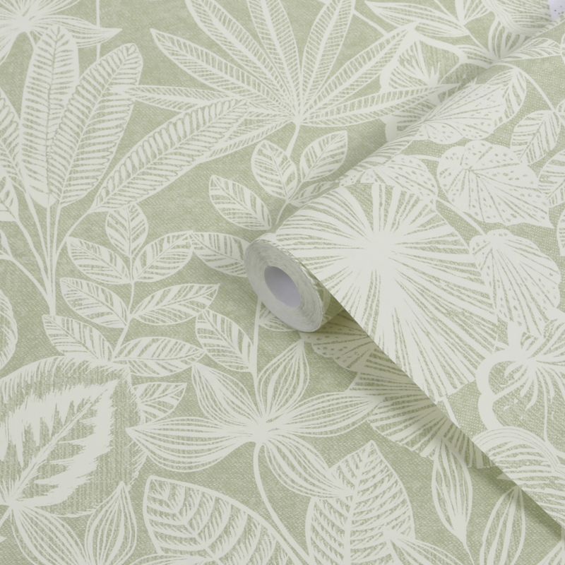 Tapeta GoodHome Scratch liście zielone