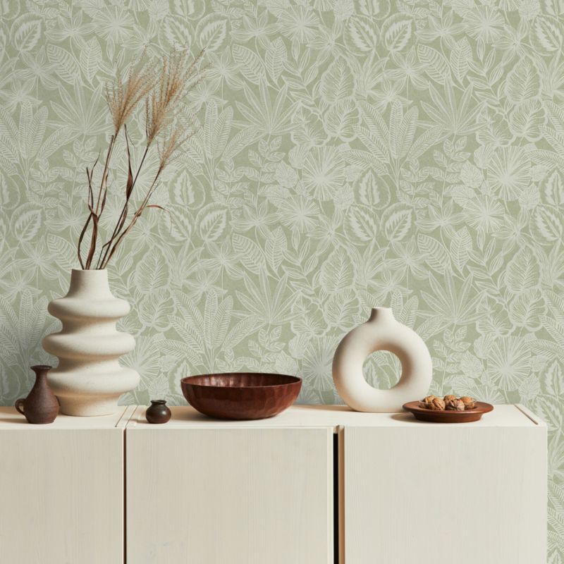 Tapeta GoodHome Scratch liście zielone