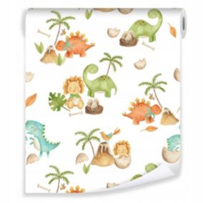 Tapeta Na Flizelinie Ścianę WALLARENA 10m x 50cm Ścienna Dziecięca Dla Dzieci Biała 1 szt.