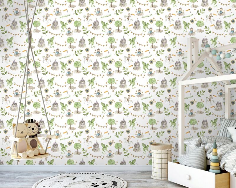 Tapeta Na Flizelinie Ścianę WALLARENA 10m x 50cm Ścienna Dziecięca Dla Dzieci Biała 1 szt.