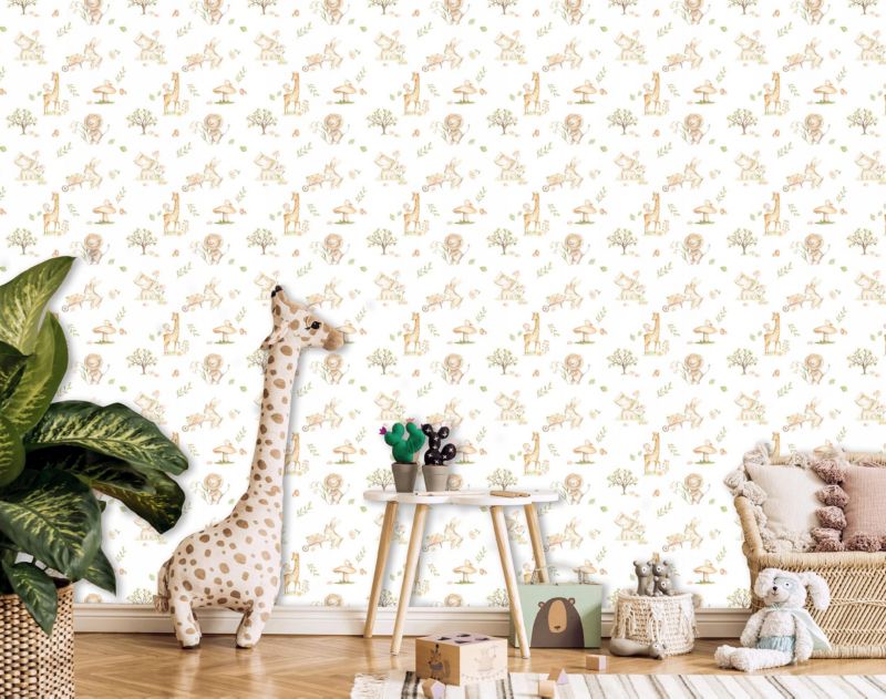 Tapeta Na Flizelinie Ścianę WALLARENA 10m x 50cm Ścienna Dziecięca Dla Dzieci Biała 1 szt.