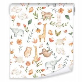 Tapeta Na Flizelinie Ścianę WALLARENA 10m x 50cm Ścienna Dziecięca Dla Dzieci Biała 1 szt.