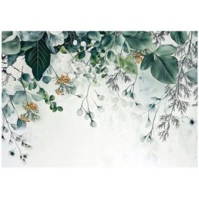 Tapeta Na Flizelinie Ścianę WALLARENA 400x280 cm Fototapeta Do Sypialni Salonu Kuchni Liście Zielone Natura 1 szt.