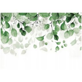 Tapeta Na Flizelinie Ścianę WALLARENA 400x280 cm Fototapeta Do Sypialni Salonu Kuchni Liście Zielone Natura 1 szt.