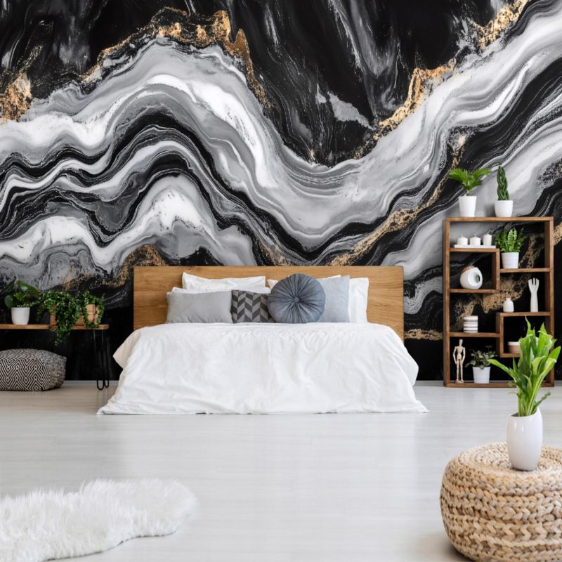 Tapeta Na Flizelinie Ścianę WALLARENA 400x280 cm Fototapeta Do Sypialni Salonu Kuchni Marmur Abstrakcja 1 szt.