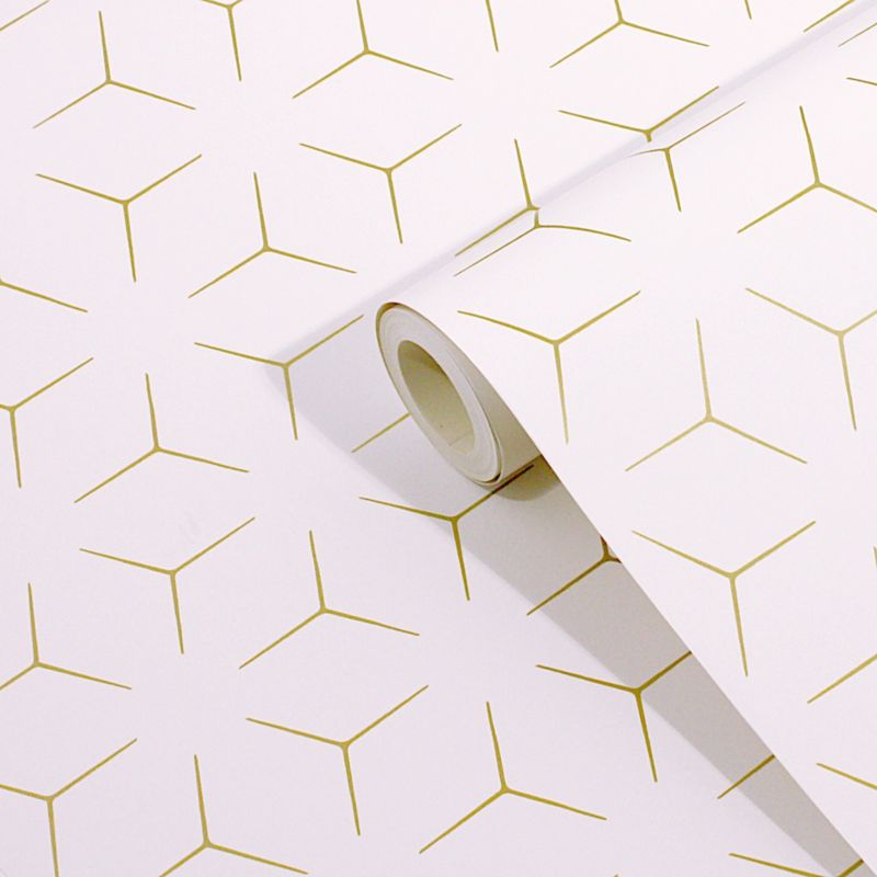 Tapeta papierowa Wandou biało-złota