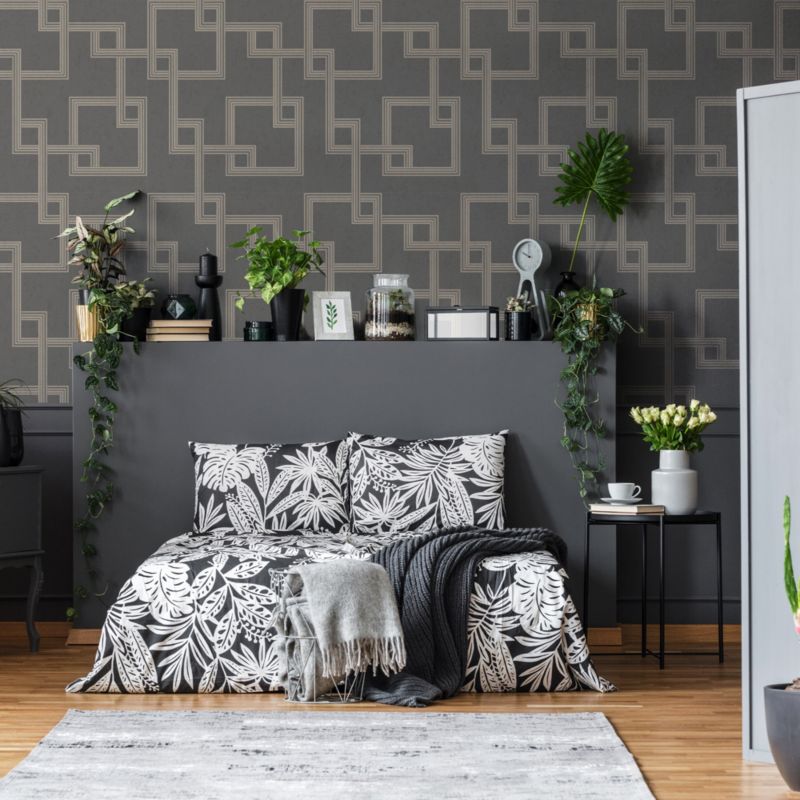 Tapeta winylowa na flizelinie GoodHome Amfi szara