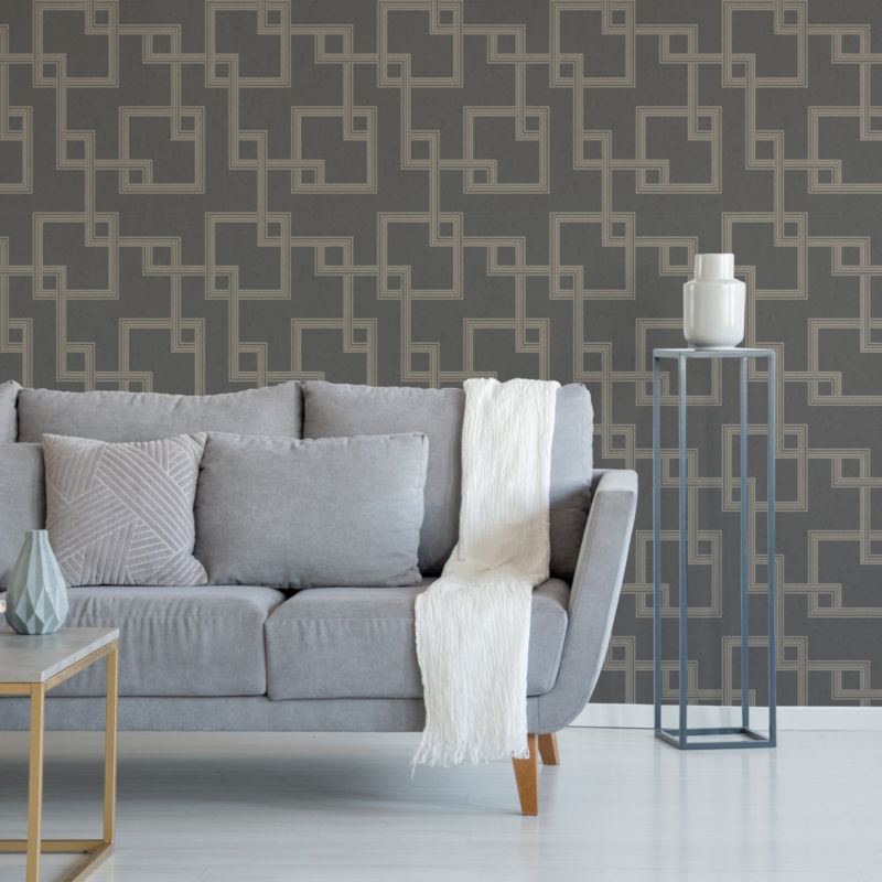 Tapeta winylowa na flizelinie GoodHome Amfi szara