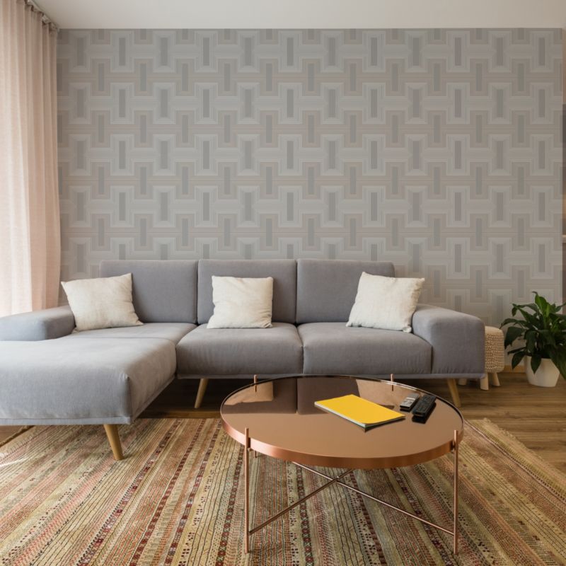Tapeta winylowa na flizelinie GoodHome Anor jasnoszara