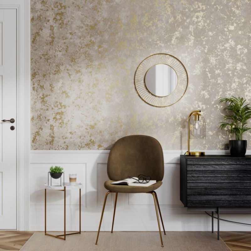 Tapeta winylowa na flizelinie GoodHome Gmeli kremowa