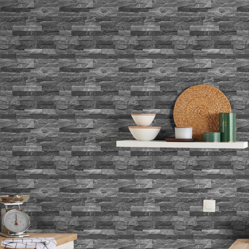 Tapeta winylowa na flizelinie GoodHome Jori czarna Majsterkowanie w Castoramie