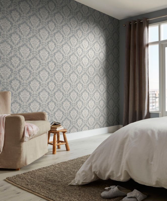 Tapeta winylowa na flizelinie GoodHome Mire szara