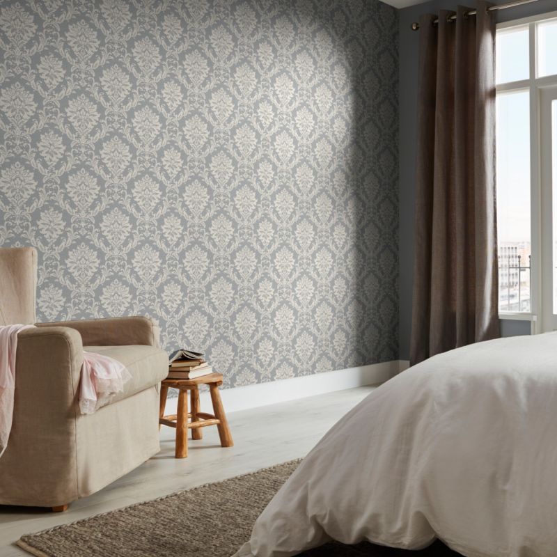 Tapeta winylowa na flizelinie GoodHome Mire szara