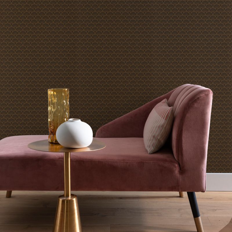 Tapeta winylowa na flizelinie GoodHome Nosea czarna