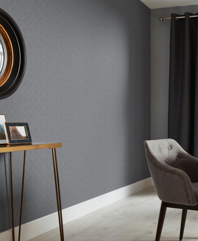 Tapeta winylowa na flizelinie GoodHome Patula ciemnoszara