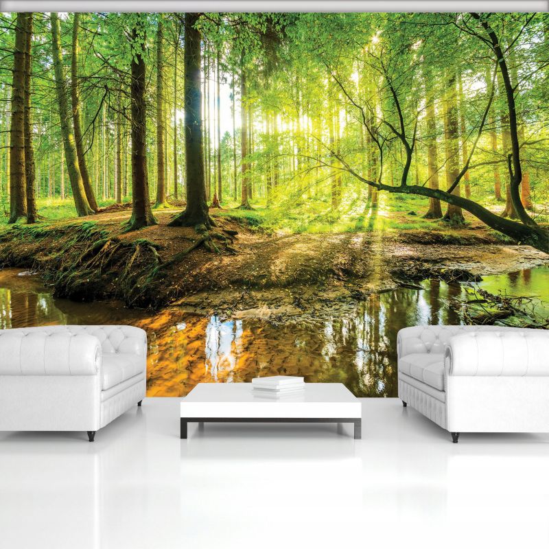 Tapeta Winylowa Na Flizelinie WALLARENA 416x254 cm Fototapeta Do Sypialni Salonu Las 1 szt.