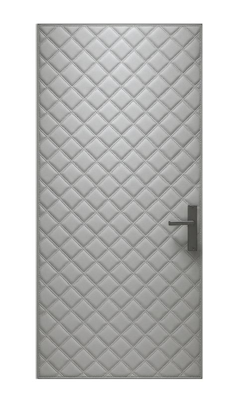 Tapicerka drzwiowa Ultrasonic Jasno szara 115 x 215 cm obicie na drzwi ocieplenie uszczelnienie wygłuszenie 1 szt.