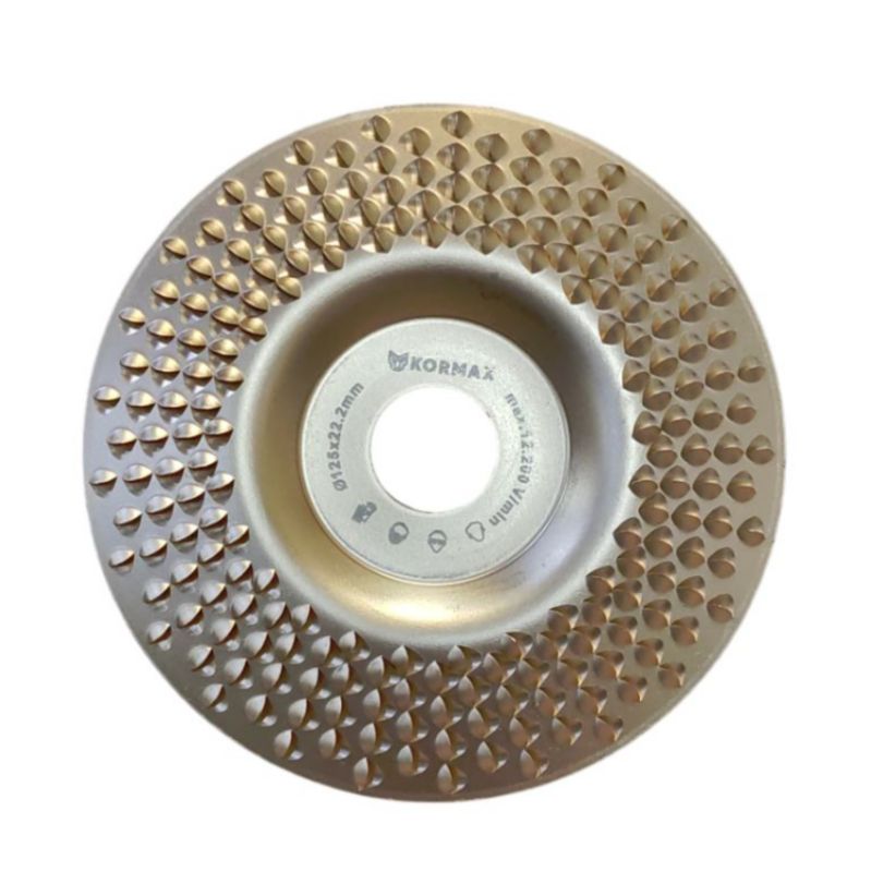Tarcza 125x22,23mm do szlifowania drewna tarnik skośny na szlifierkę kątową Kormax  125mm 48H (TARKOR4T) - 1 szt.