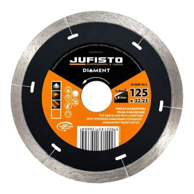 Tarcza diamentowa Jufisto pełna 125 x 1,4 x 22,23 mm