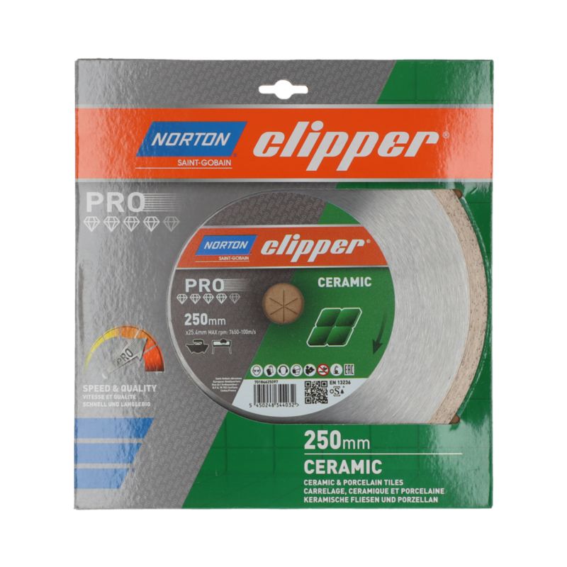 Tarcza diamentowa Norton Clipper PRO CERAM do ceramiki 250 x 25,4 mm