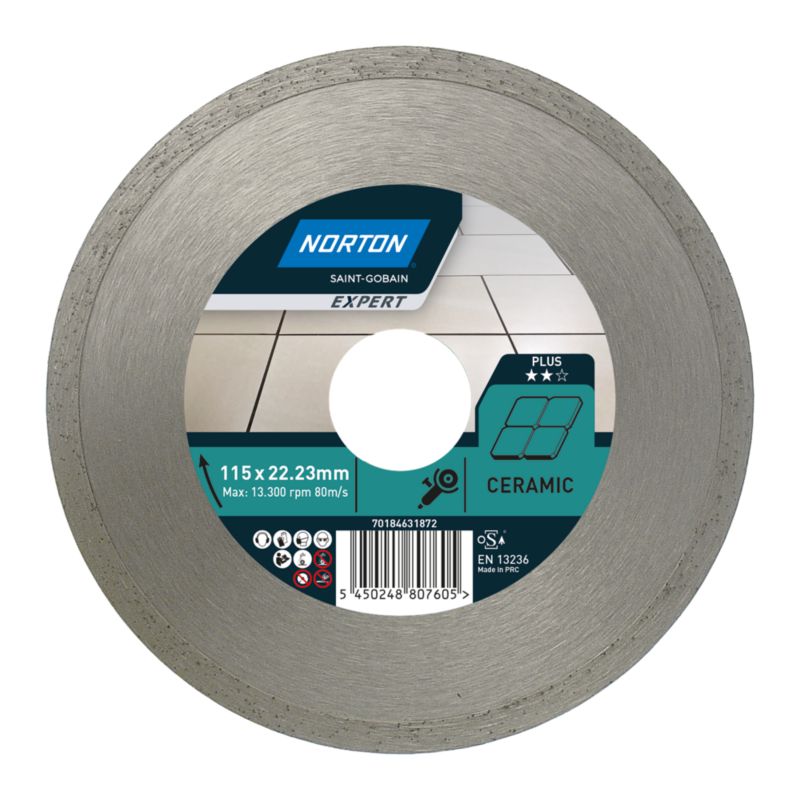 Tarcza diamentowa Norton Expert CERAM do ceramiki 115 x 22,23 mm