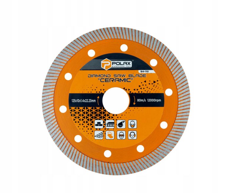 Tarcza diamentowa Polax do cięcia płytek Ceramic 125 10 1.4 22.23mm 1 szt.