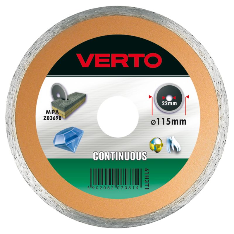Tarcza diamentowa Verto 125 mm ciągła