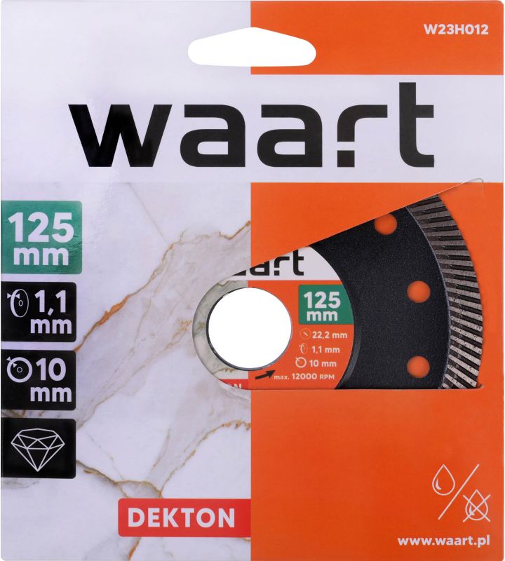 Tarcza diamentowa Waart turbo 125 x 1 x 22,2 mm