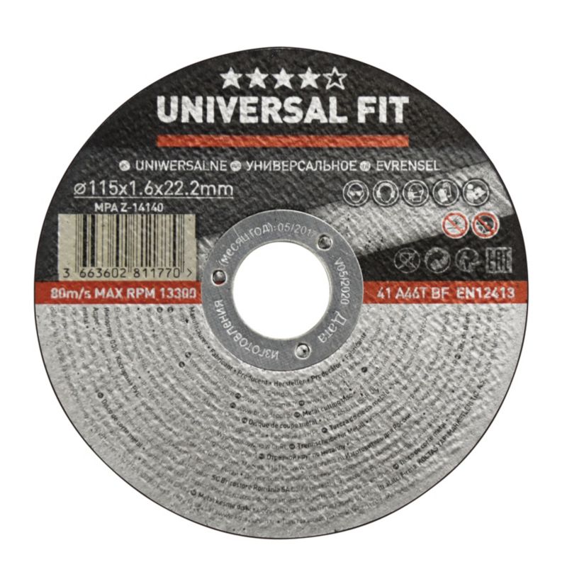 Tarcza do cięcia metalu Universal fit 115 x 1,6 mm