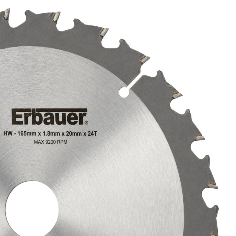 Tarcza do drewna Erbauer 165 x 20/16 mm 24T