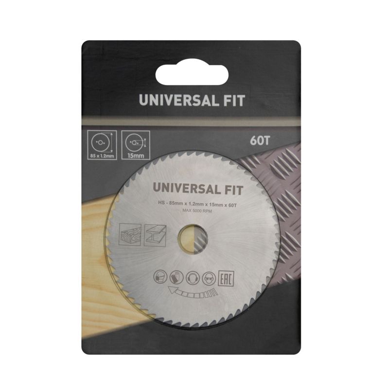 Tarcza do miniszlifierki Universal fit fi 85 x 15 mm 60T