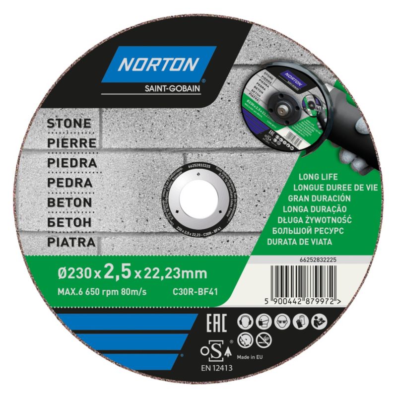 Tarcza korundowa Norton do cięcia betonu 41-230 x 2,5 x 22,2 mm