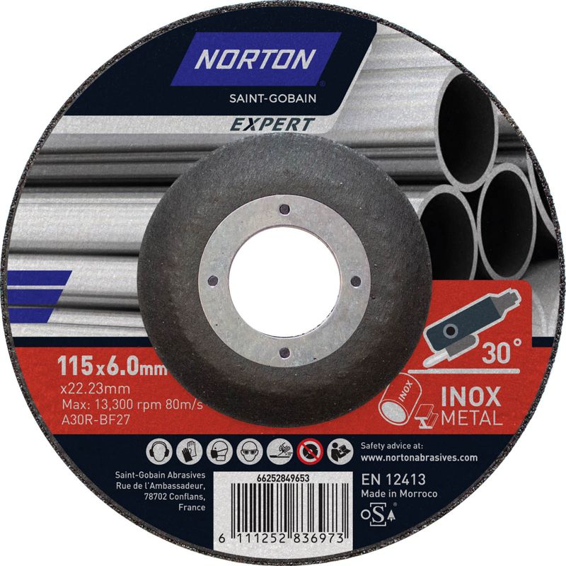 Tarcza Norton Expert 27-115X6.0X22.23 inox