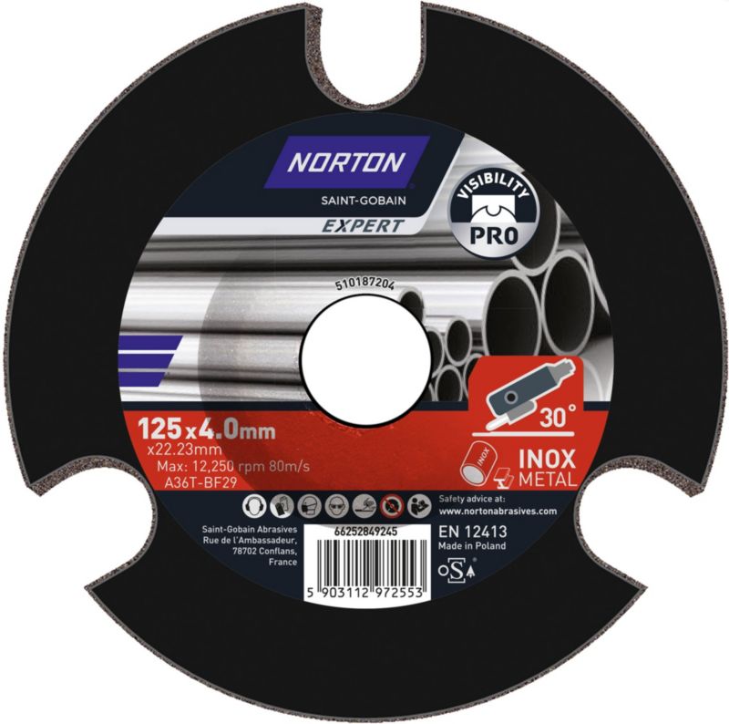 Tarcza Norton Expert 29-125X4.0X22.23 OCT36