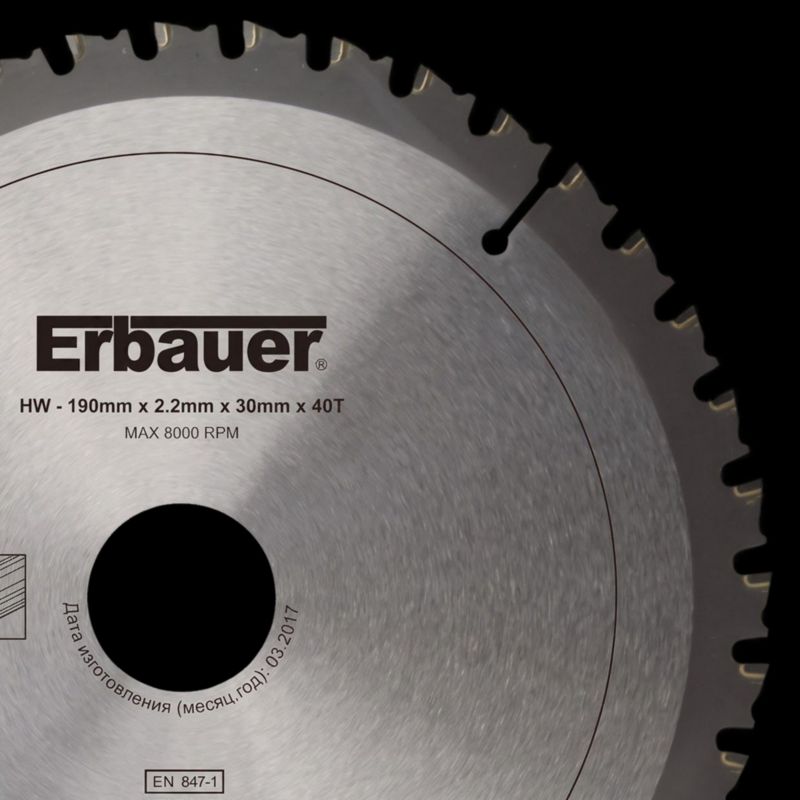 Tarcza uniwersalna Erbauer 190 x 30/20/16 mm 40T