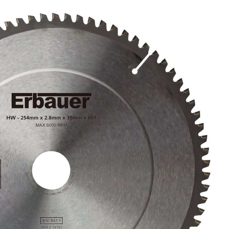 Tarcza uniwersalna Erbauer 254 x 30/25/20/16 mm 80T