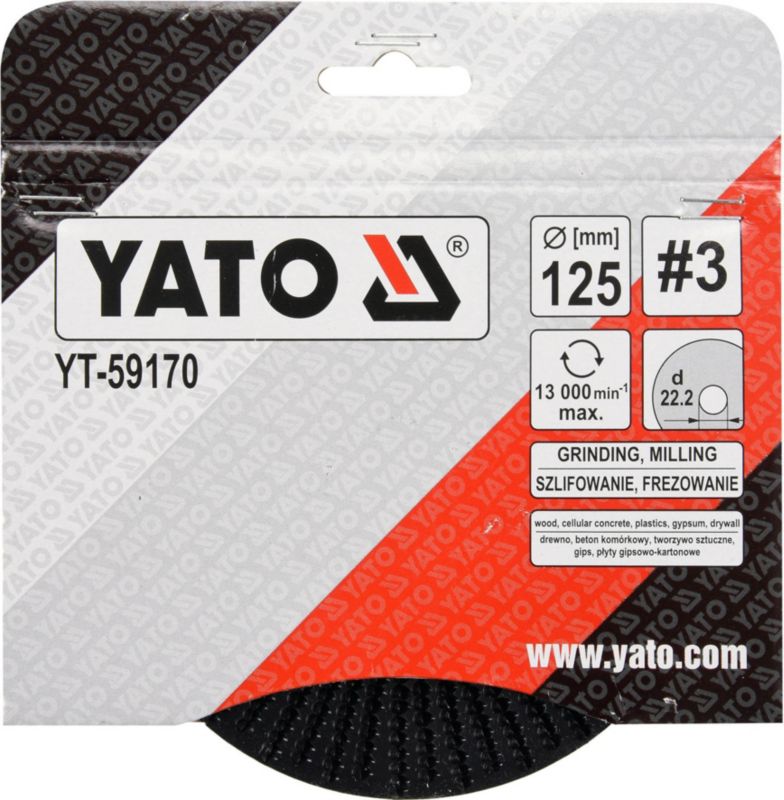 Tarnik wypukły Yato 125 mm nr3 YT-5917