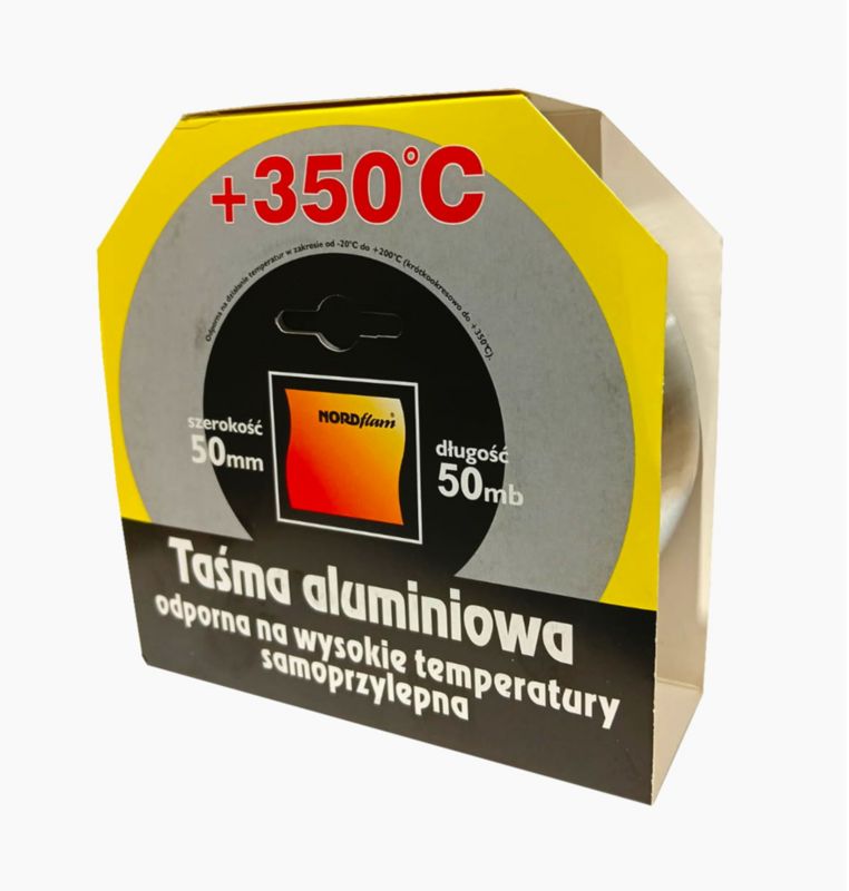 Taśma aluminiowa NORDflam 50 mm 350°C 50 mb