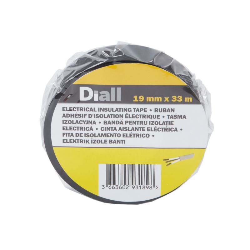 Taśma izolacyjna Diall PCV 19 mm x 33 m czarna