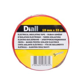 Taśma izolacyjna Diall PCV 19 mm x 33 m czerwona