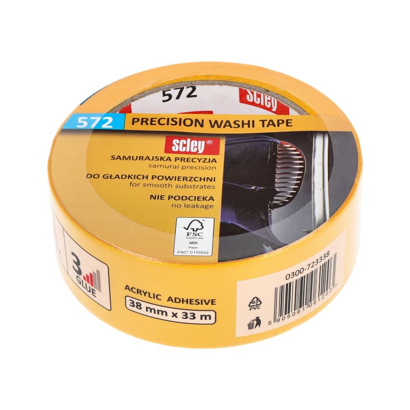Taśma malarska precyzyjna Scley 572 25 mm X 33 m