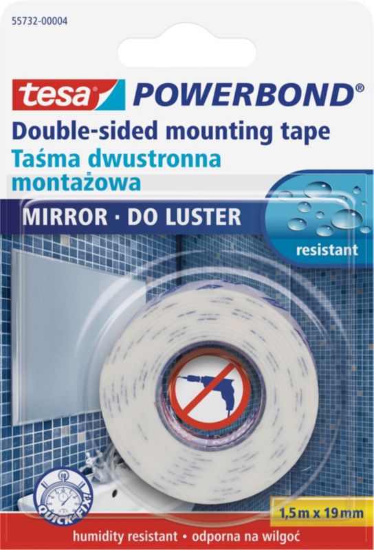 Taśma montażowa Tesa do luster 1,5 m x 19 mm