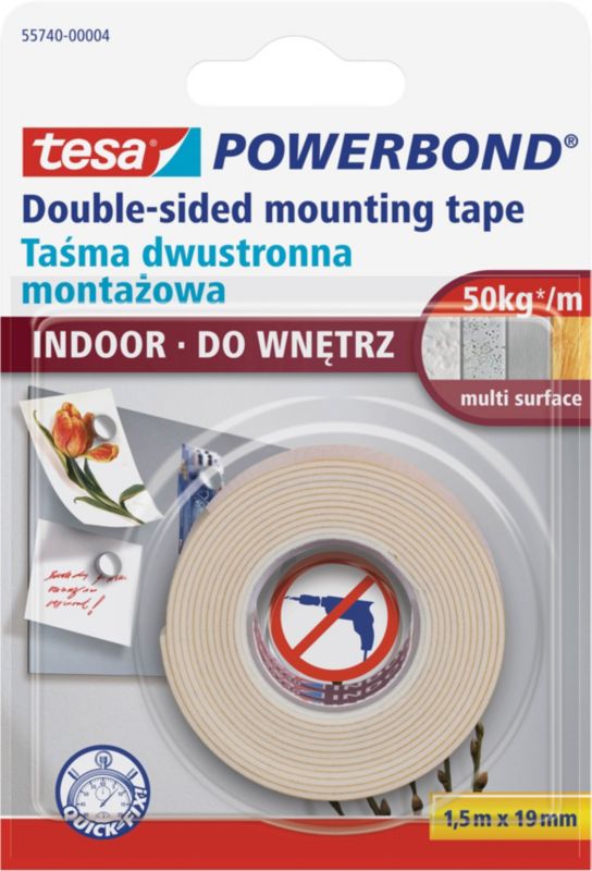 Taśma montażowa Tesa Powerbond Indoor 19 mm x 1,5 m